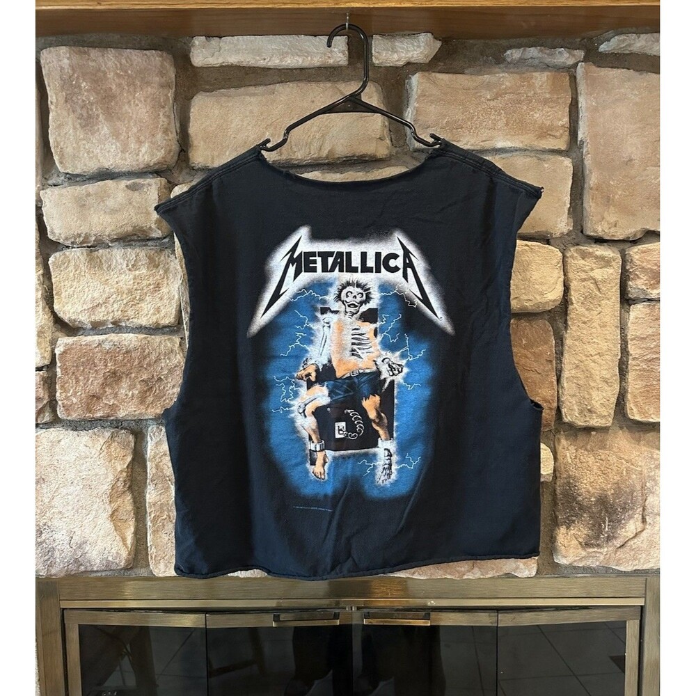 Rare VTG 1994 Metallica Ride The Lightning Cut T Shirt Tank Men’s XL Black Giant